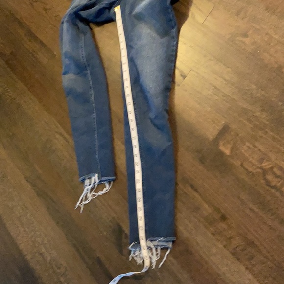 ASOS High Rise Denim Jeans 26 EUC Raw Hem - Picture 4 of 8